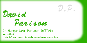 david parison business card